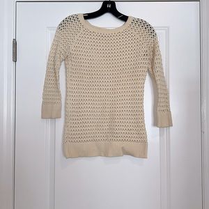 Ann Taylor Loft knit sweater | size: XS | color: beige
